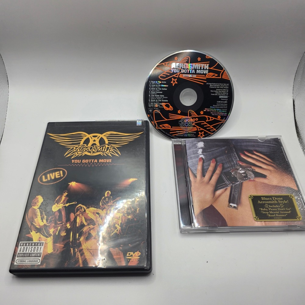 Aerosmith You Gotta Move Live‎ DVD, Bonus CD & Honkin On Bobo CD 2004